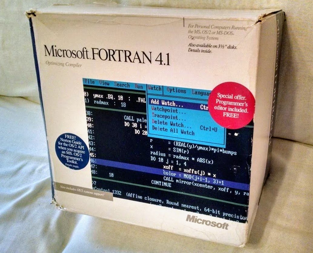 Microsoft Fortran 4.1 Box (1989)